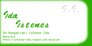 ida istenes business card